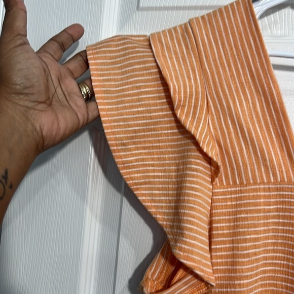 Tribal Jeans women’s top mango and white striped - Size XL NWT - Picture 4 of 7
